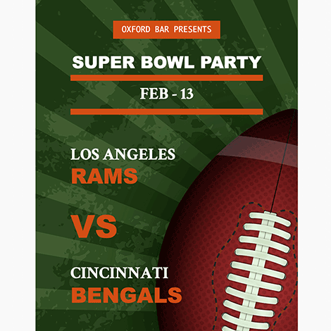 Super Bowl Football Party Invite